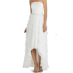 WHBM Waterfall High-Low Gown size 2 NWT!